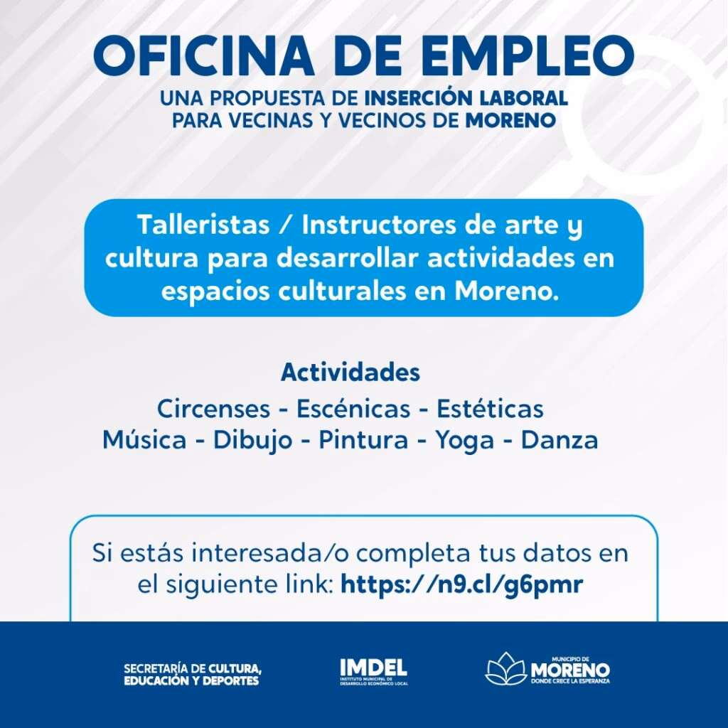 ¿Dónde tirar un CV en Moreno?