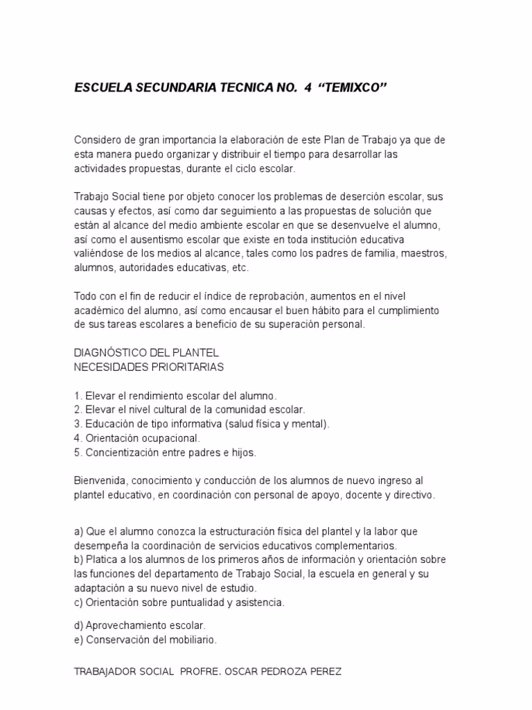 ¿Cómo hacer un plan de Trabajo Social?
