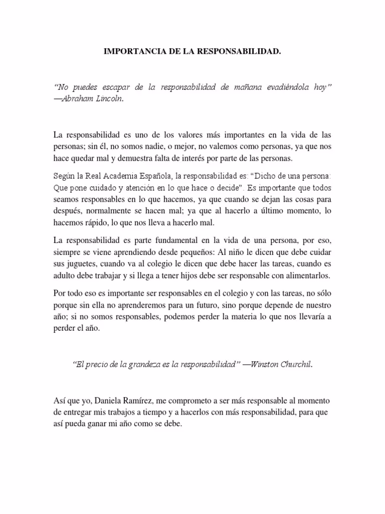 ¿Por qué es importante la responsabilidad personal en el lugar de trabajo?