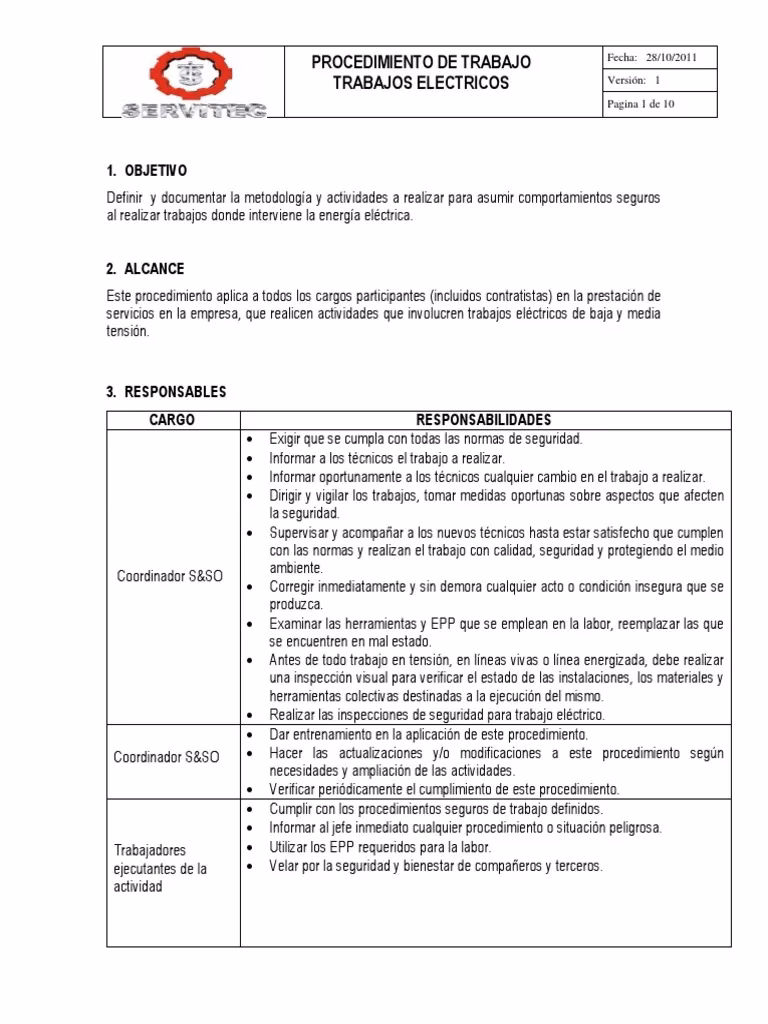 ¿Cuáles son los pasos para realizar un trabajo eléctrico de manera segura?