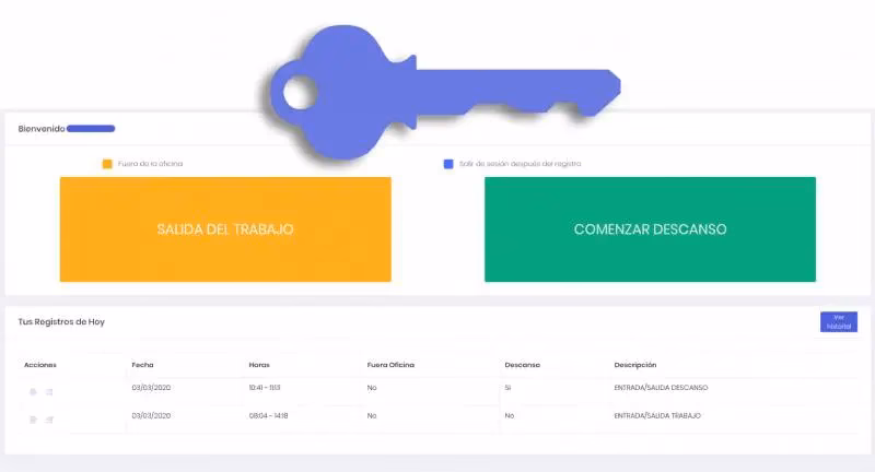 ¿Existe una aplicación gratuita para fichar la entrada y la salida?