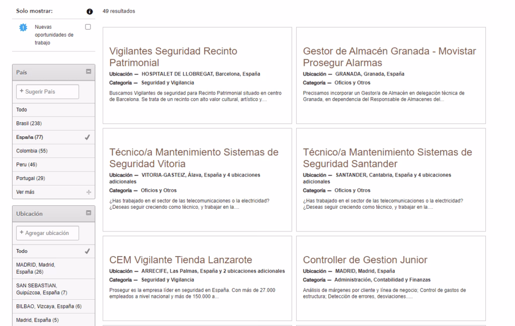 ¿Prosegur paga semanalmente?