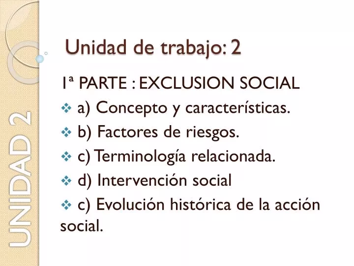 ¿Qué es una unidad de trabajo en educación?