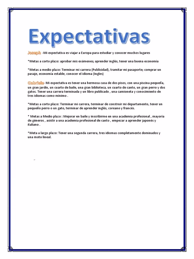 ¿Qué responder cuando te dicen que expectativas tienes del curso?