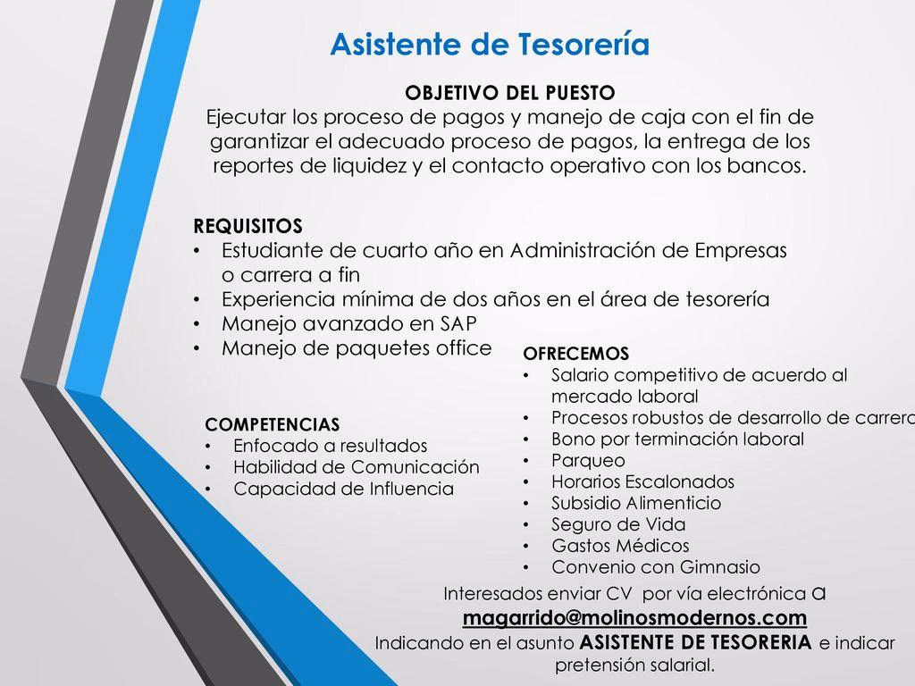 ¿Qué hace el auxiliar de tesorería?