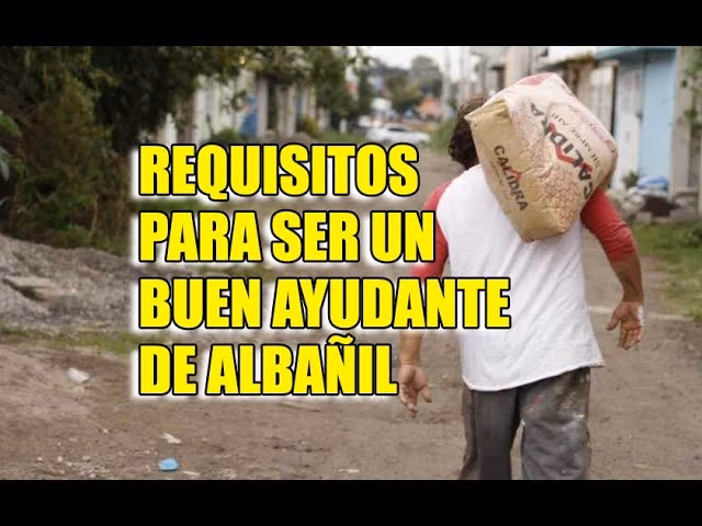 ¿Qué hace un ayudante de albañil?