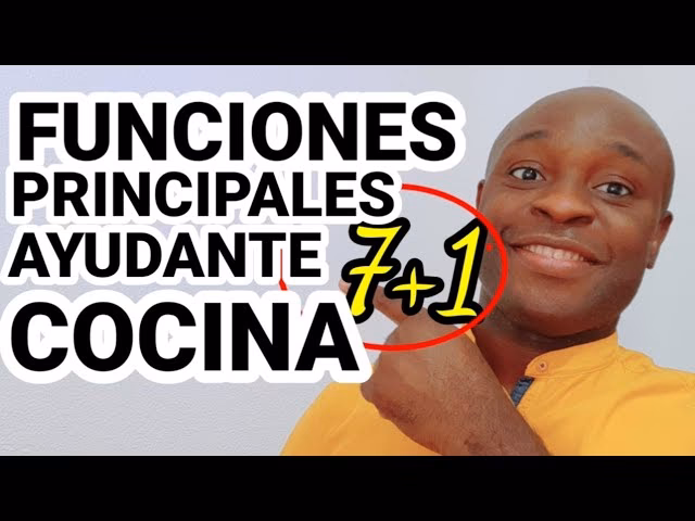¿Qué conocimientos debe tener un ayudante de cocina?