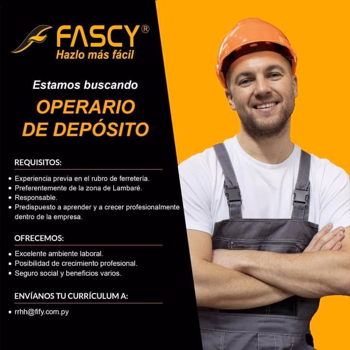 ¿Qué tareas hace un operario de depósito?