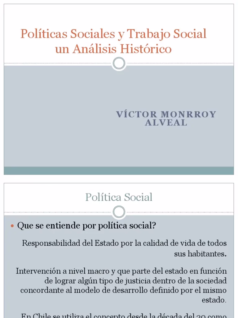 ¿Qué son las políticas en trabajo social?
