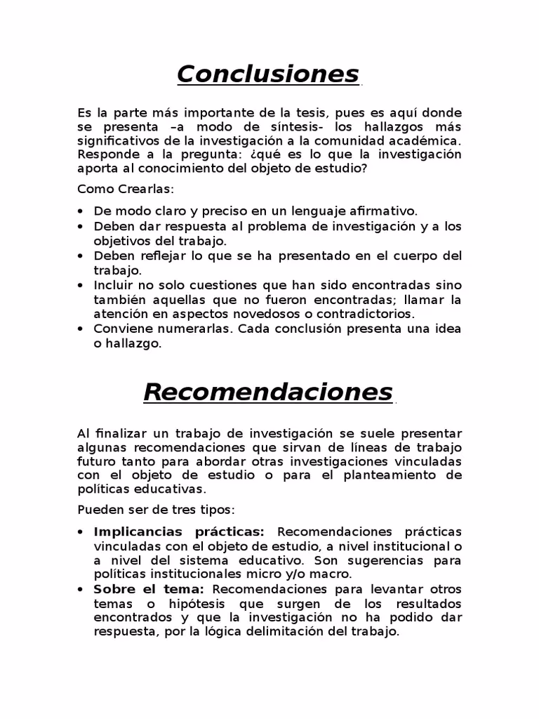 ¿Cómo hacer las recomendaciones de un trabajo?