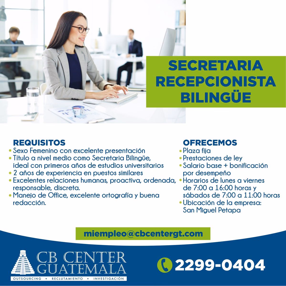 ¿Qué hace una recepcionista bilingüe?