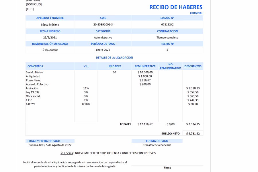 ¿Cómo hacer un formato de recibo de pago?
