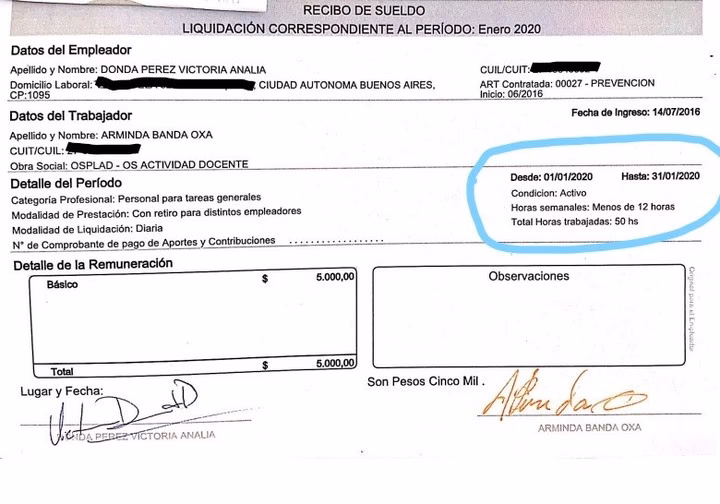 ¿Cómo debe ser un recibo de sueldo?