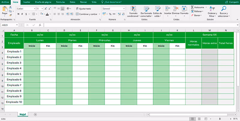 ¿Cómo hacer un control de horas trabajadas en Excel?
