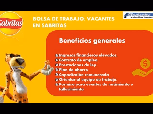 ¿Qué puestos hay en Sabritas?