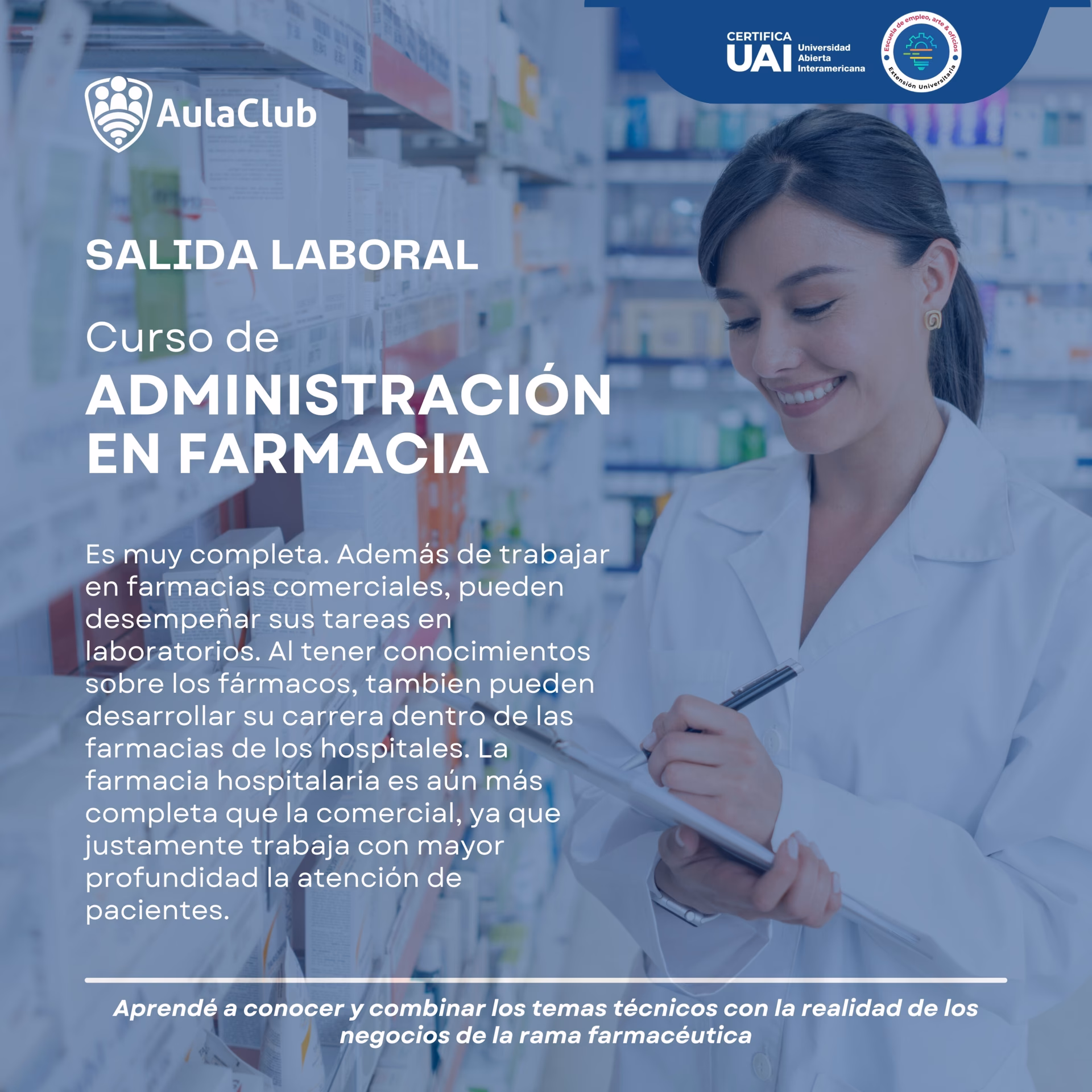 ¿Qué salidas laborales tiene la farmacia?