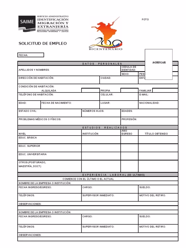 ¿Qué papeles necesito para trabajar en Venezuela?