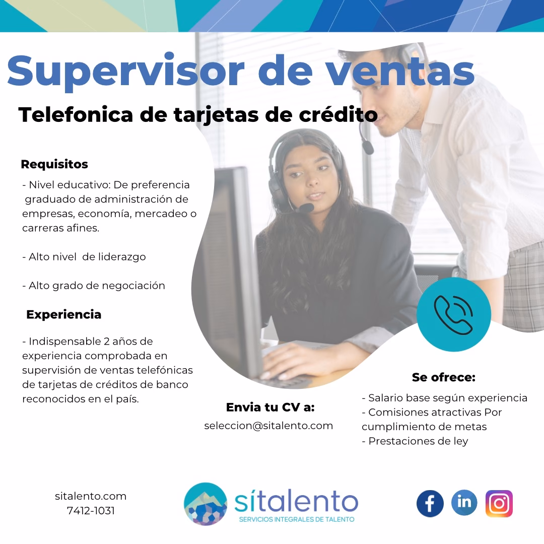 ¿Qué hace la supervisora de ventas?