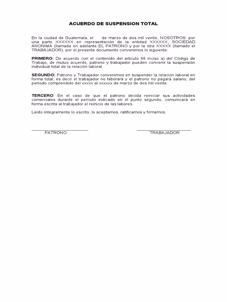 ¿Se puede suspender a alguien del trabajo sin goce de sueldo?