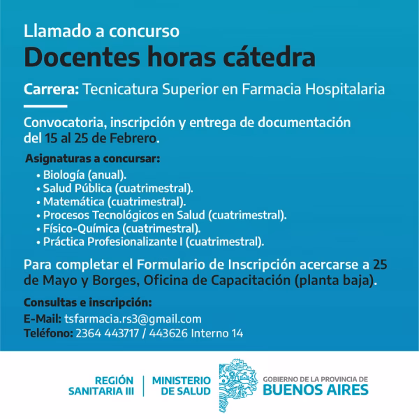 ¿Tecnicatura en Farmacia Hospitalaria cuánto dura?