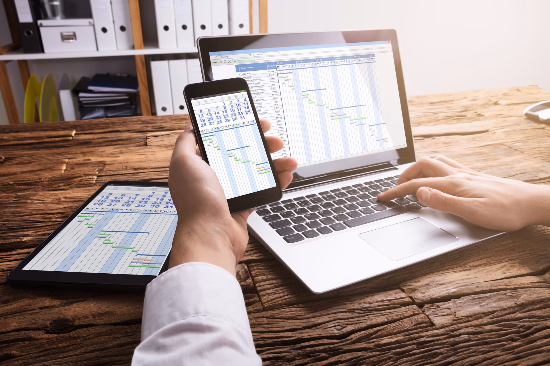 ¿Cómo se dice cuando trabajas con el celular?