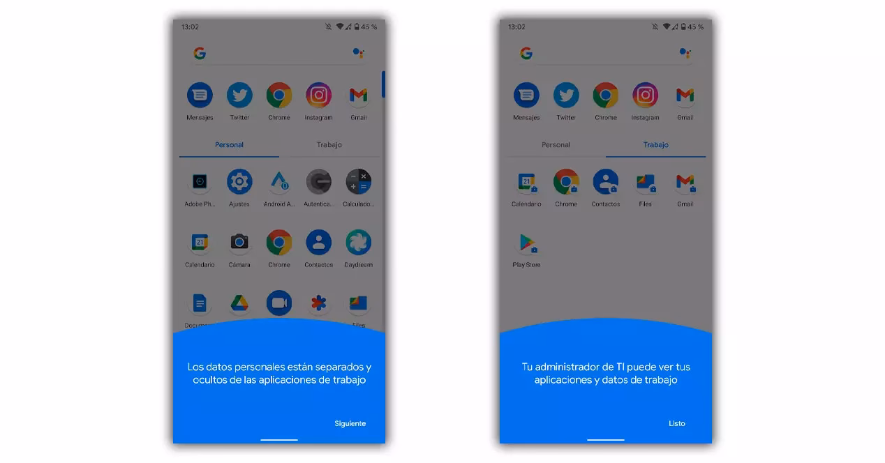 ¿Qué es la aplicación de trabajo en Android?
