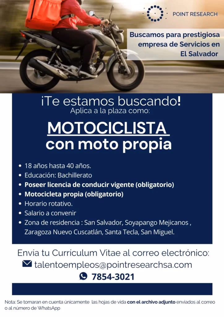 ¿Qué se necesita para trabajar de repartidor en moto?