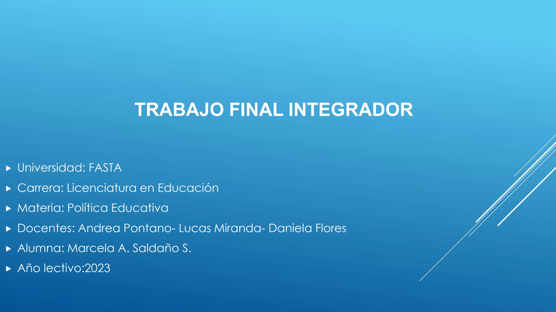 ¿Qué es el trabajo final integrador?