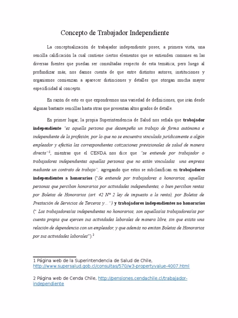 ¿Cuándo es un trabajador independiente?