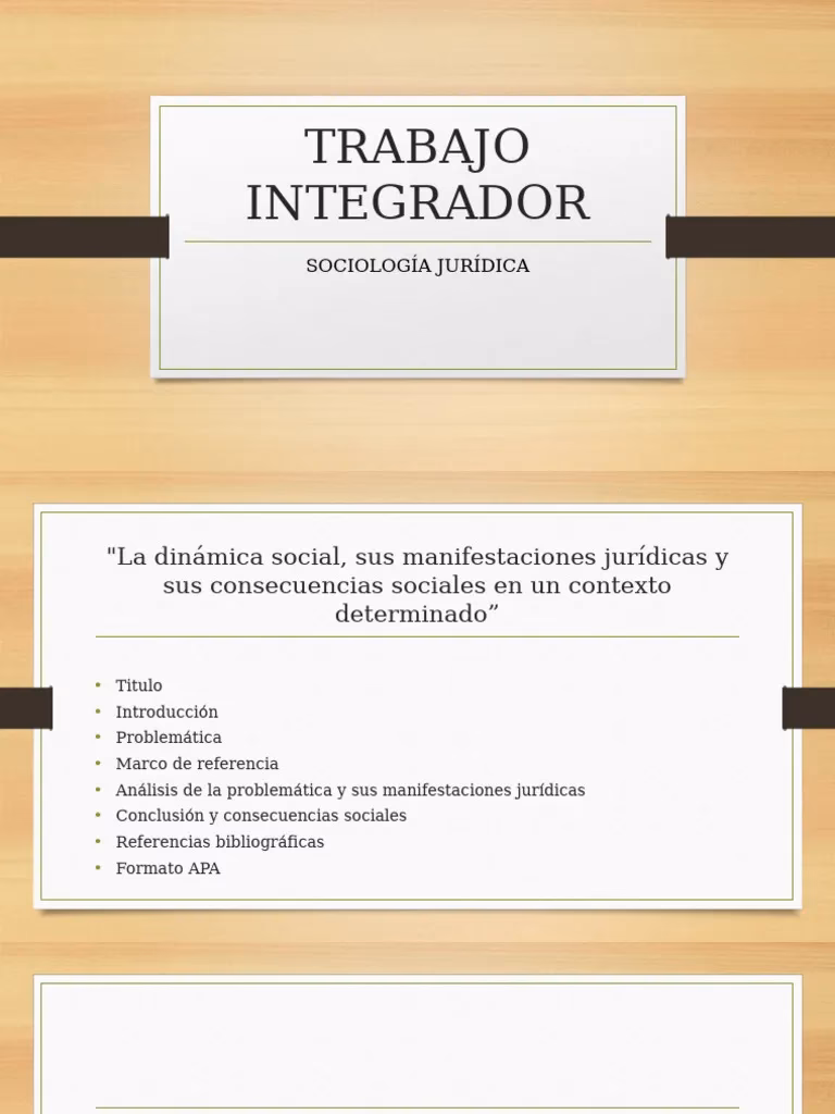 ¿Qué son los trabajos integradores?