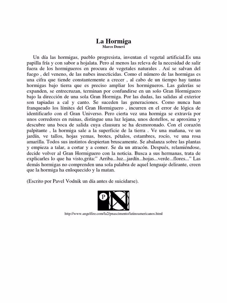 ¿Qué enseñanza deja el cuento de la hormiga?