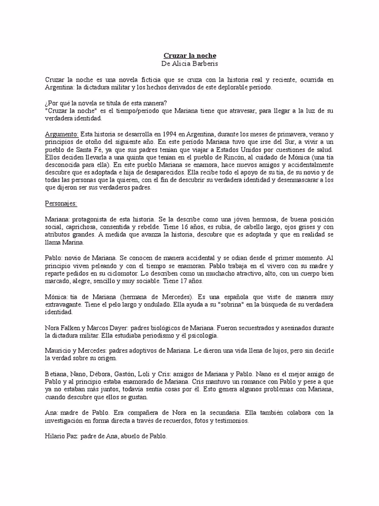 ¿Qué tipo de narrador tiene Cruzar la noche?